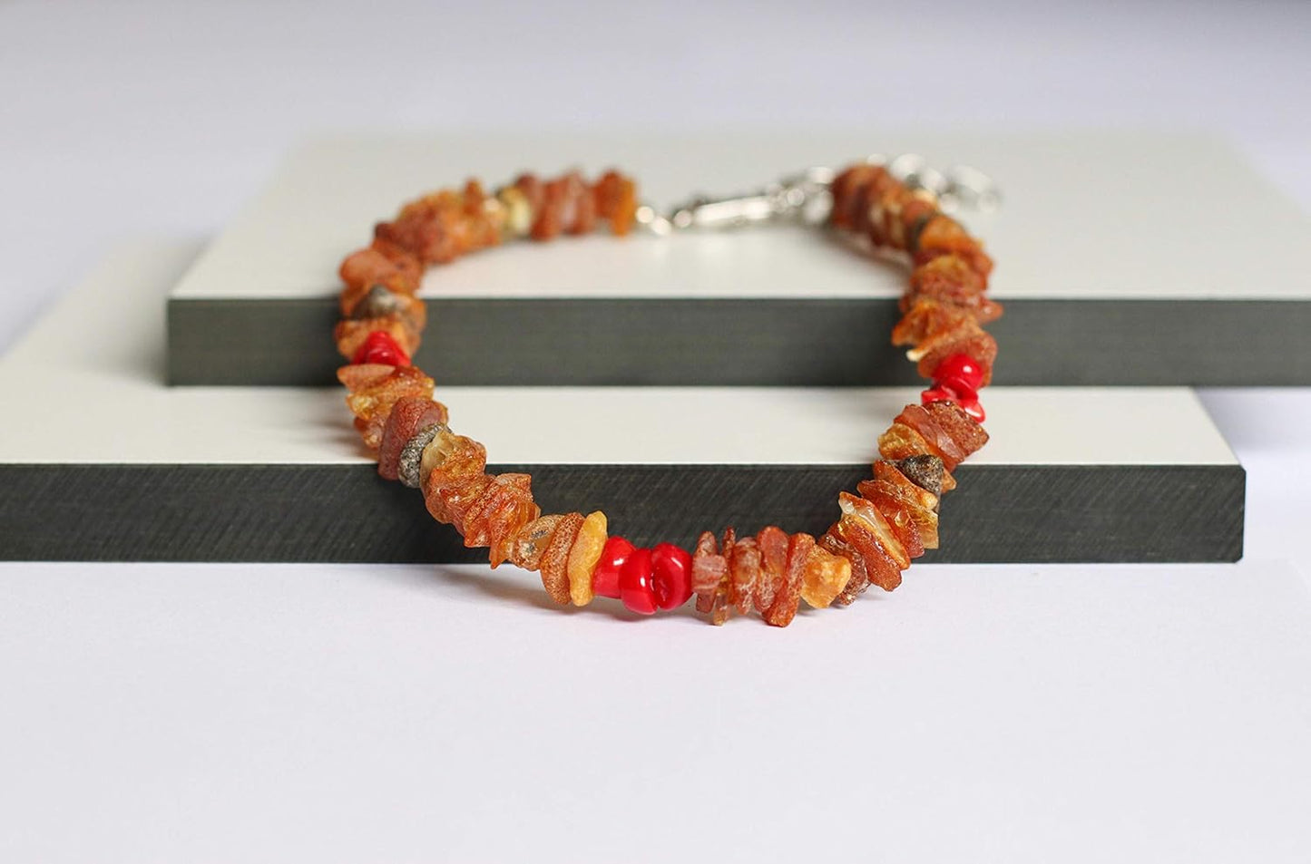 Baltic Amber Necklace for Pets - Red Stone Decoration for Dogs and Cats